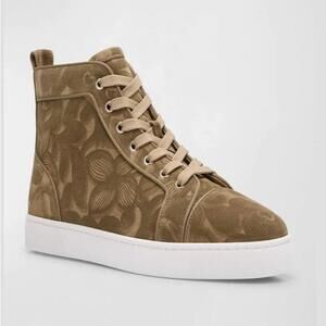 Christian Louboutin - Louis Orlato Petunia Leather High-top Sneakers, size 44